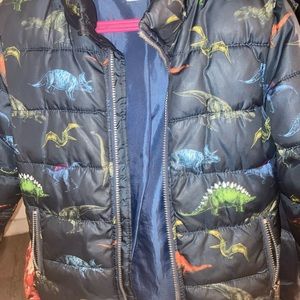 Dinosaur puffer jacket for little kids